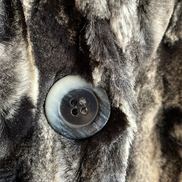 VINE STREET “Melange” Faux Fur Brown Cream Black Vest Sz: M - Picture 3 of 14